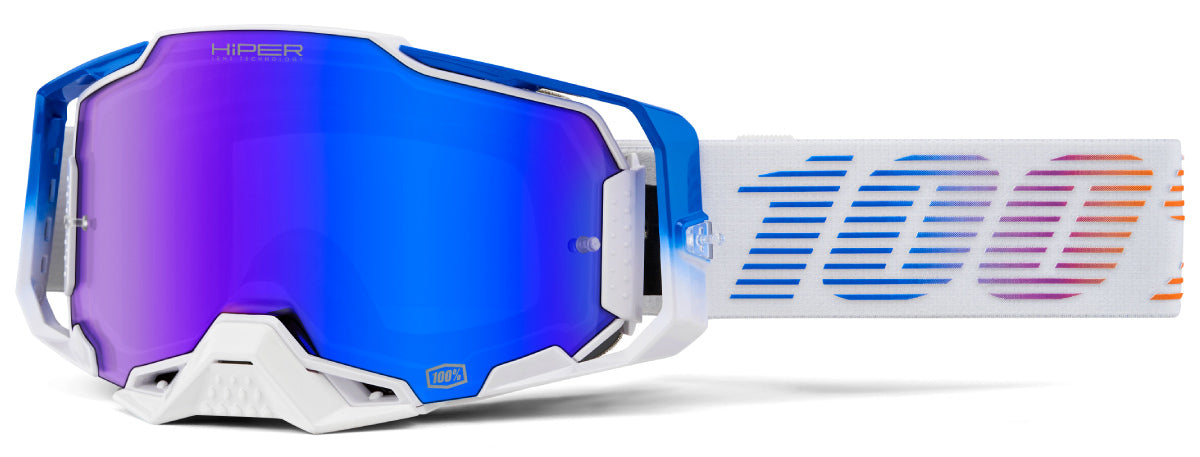 Masque motocross 100% Armega Oversized Iridium Bleu -12%