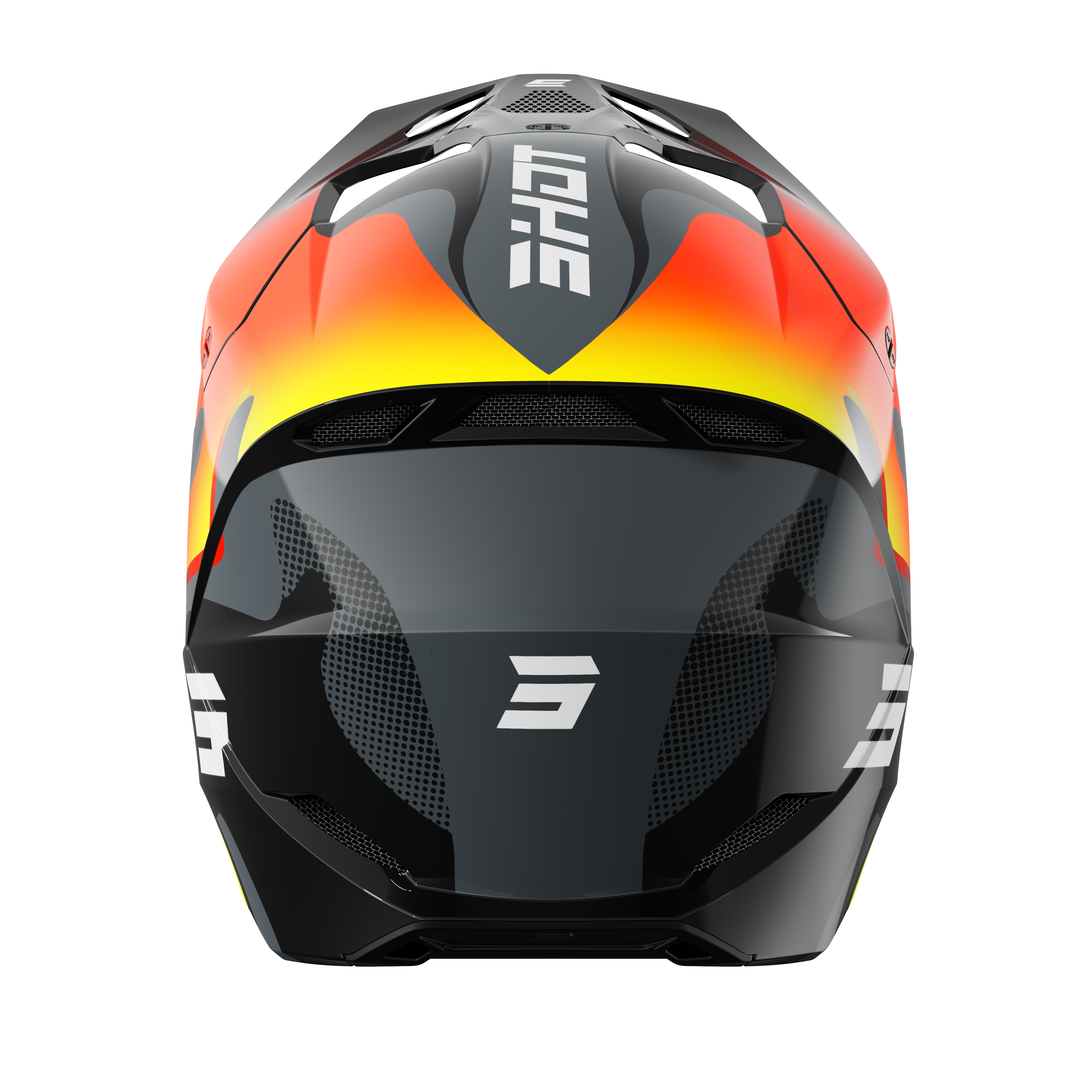 Casque SHOT Furious Zebra jaune fluo brillant 2027