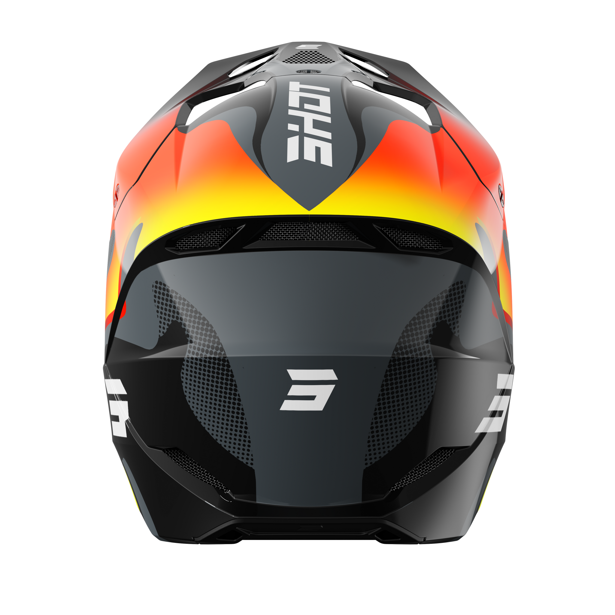 Casque SHOT Furious Zebra jaune fluo brillant 2027