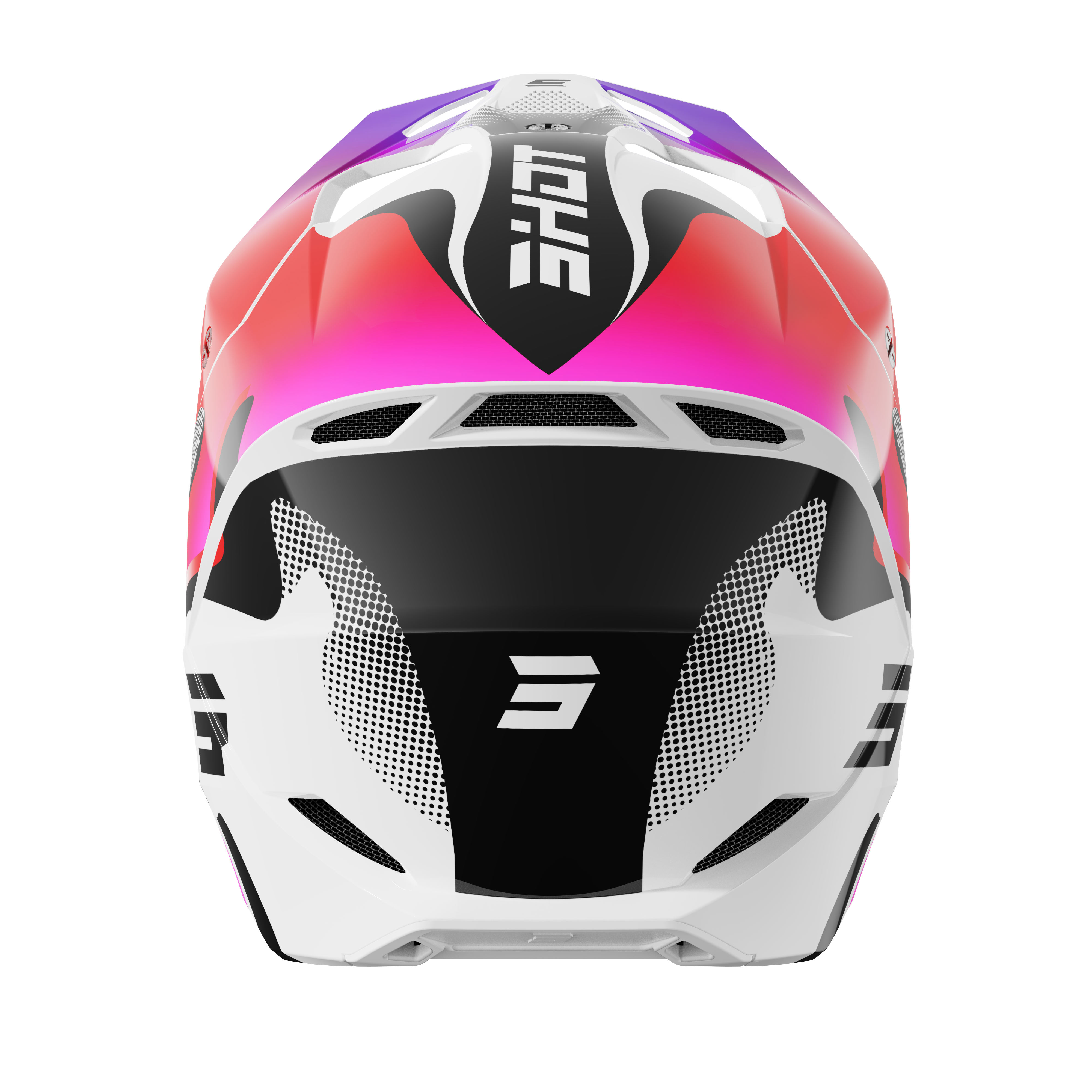 Casque SHOT Furious Zebra rose brillant 2027