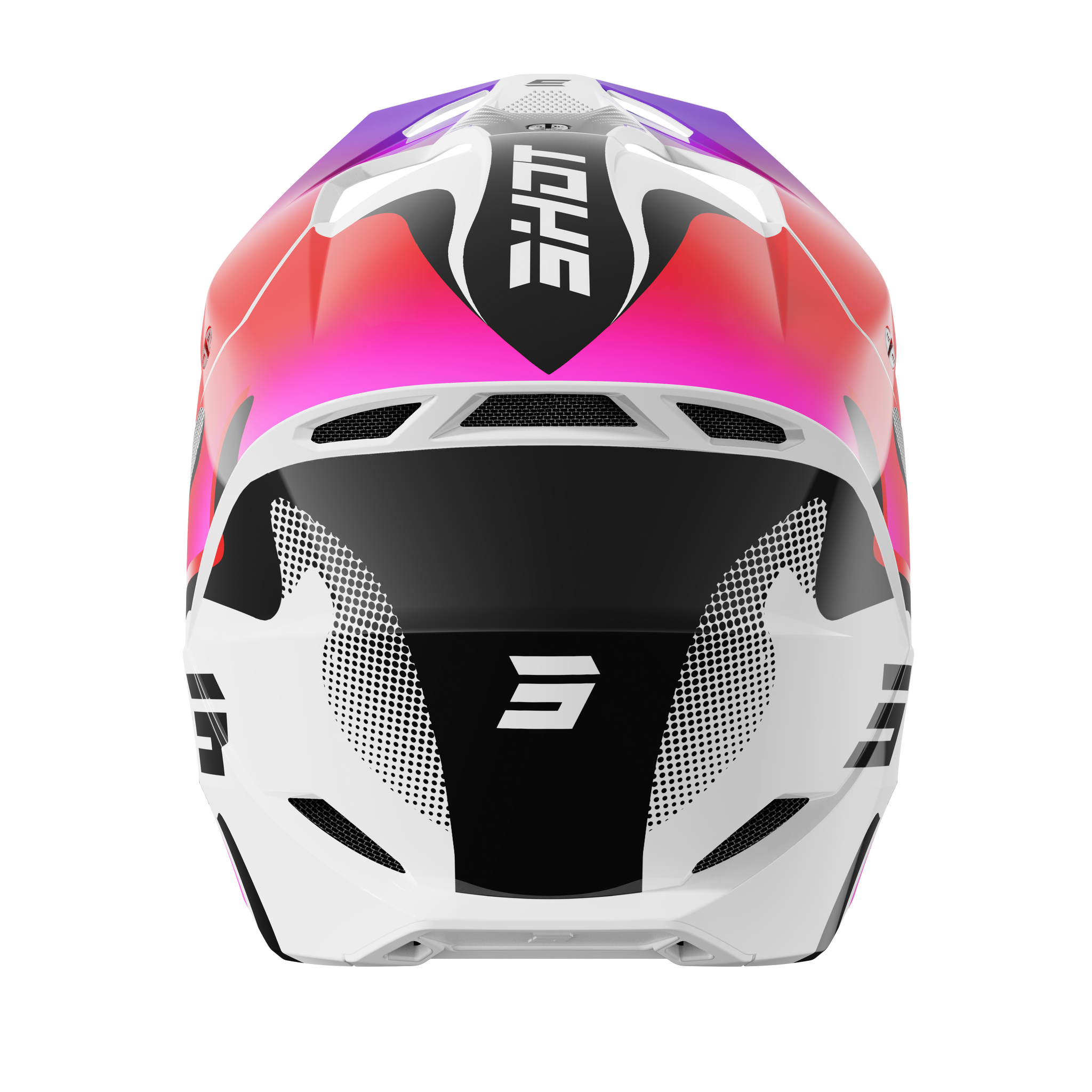 Casque SHOT Furious Zebra rose brillant 2027
