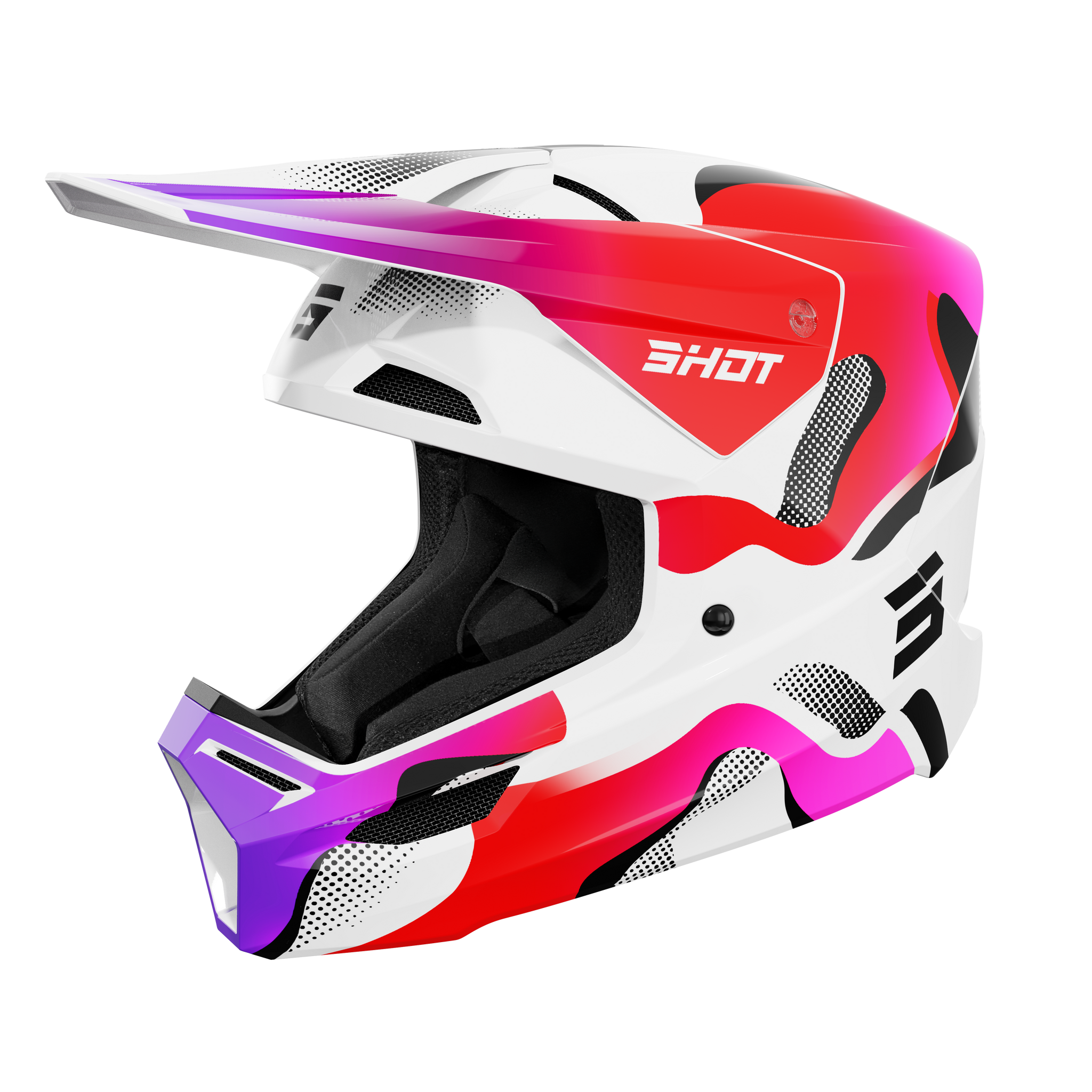 Casque SHOT Furious Zebra rose brillant 2027