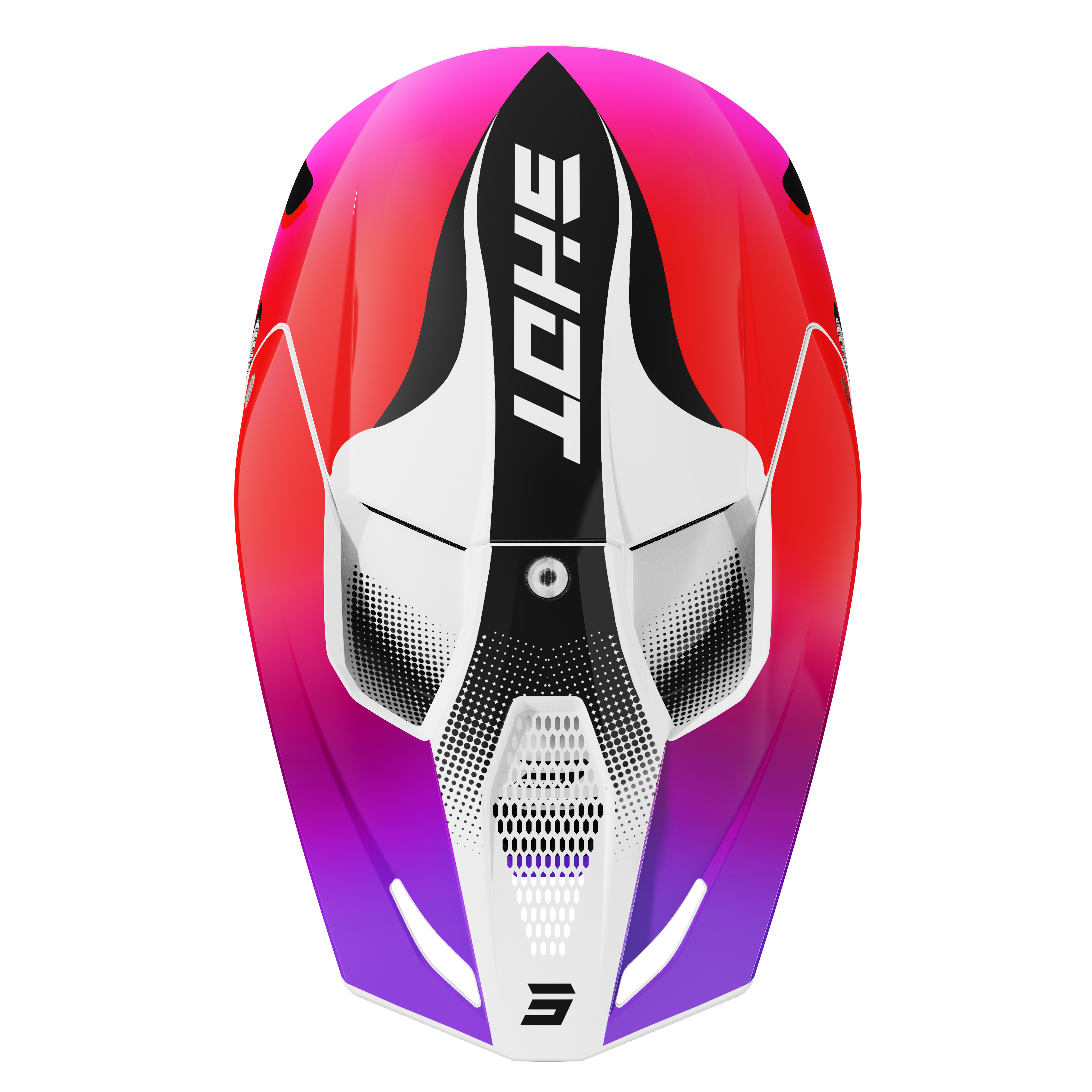 Casque SHOT Furious Zebra rose brillant 2027