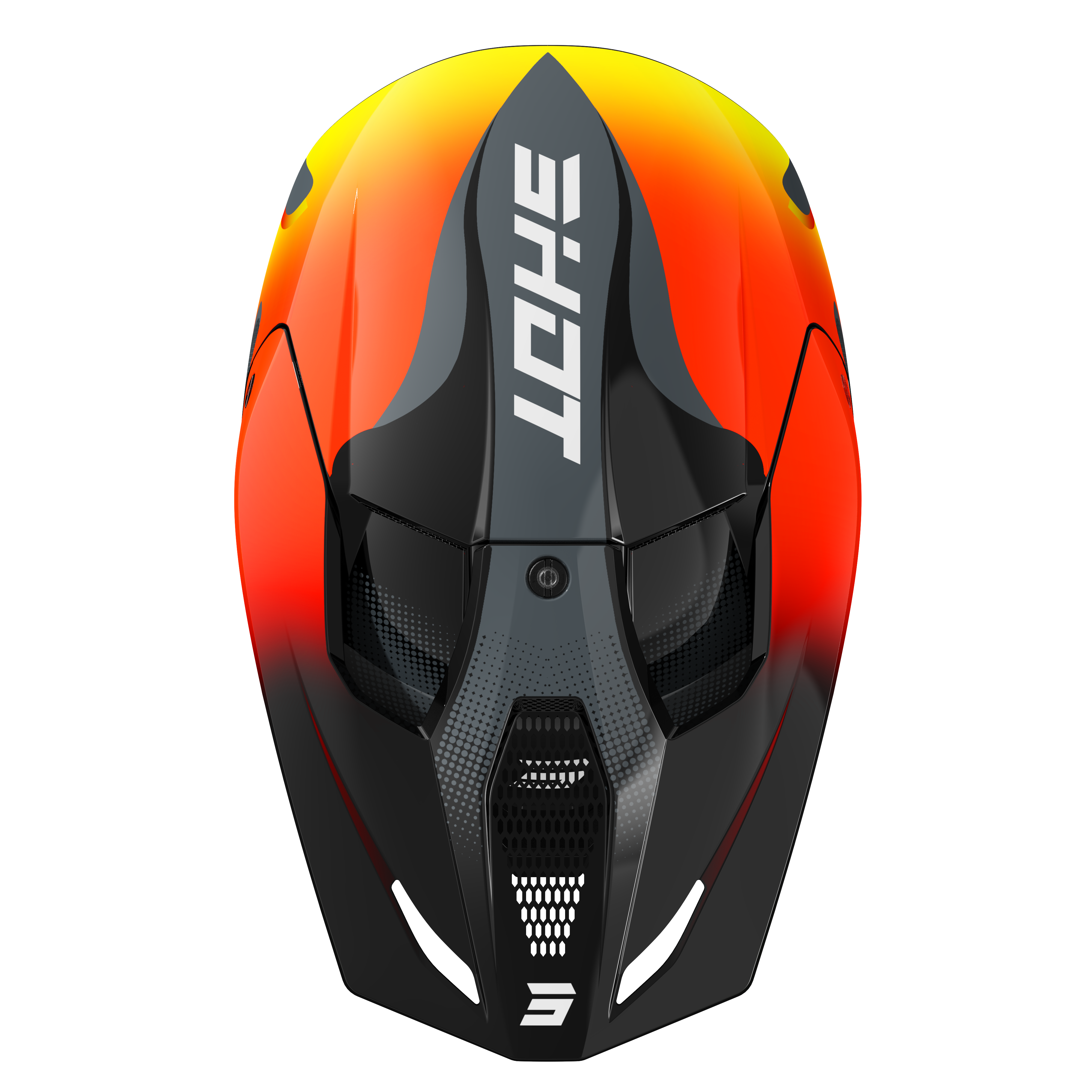 Casque SHOT Furious Zebra jaune fluo brillant 2027