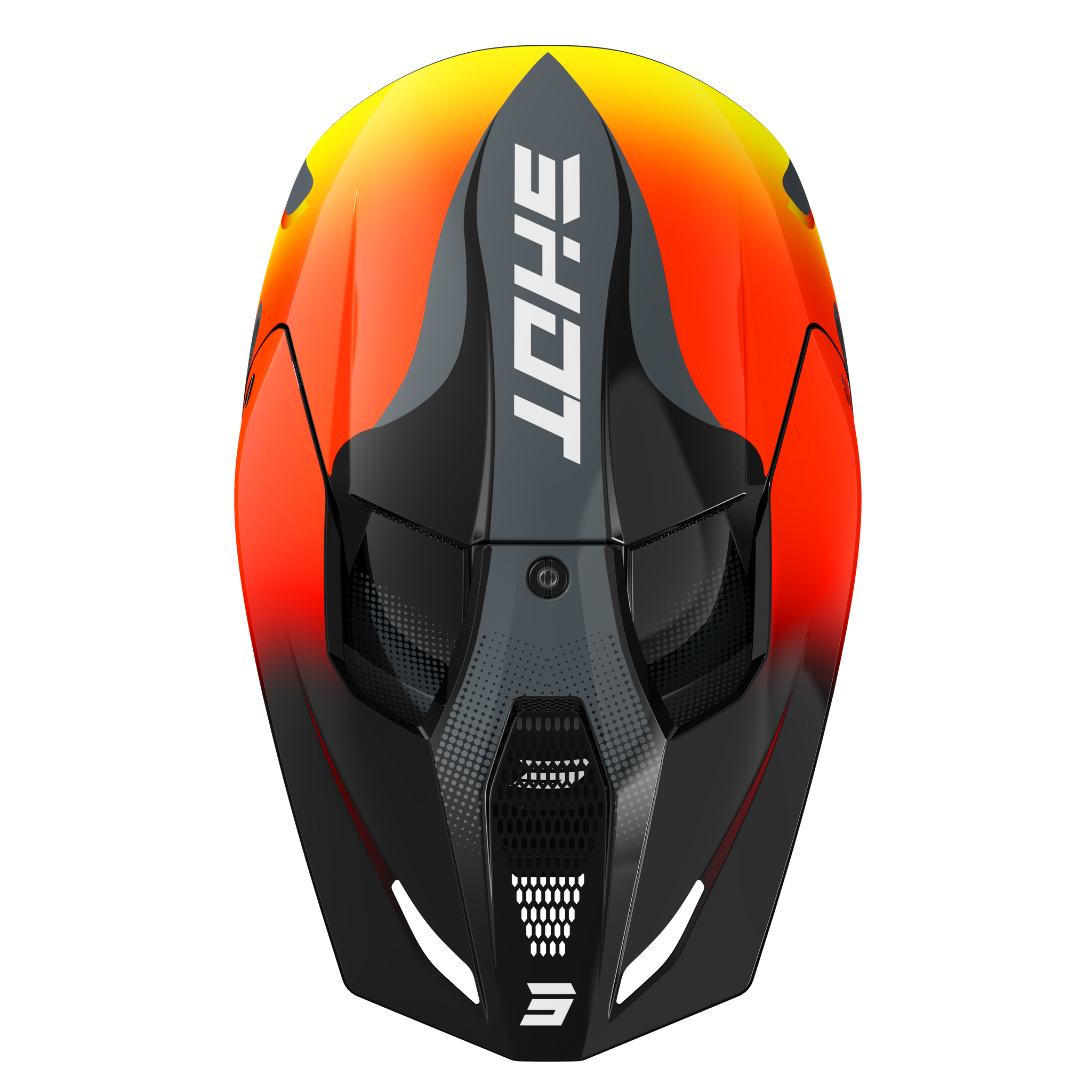 Casque SHOT Furious Zebra jaune fluo brillant 2027