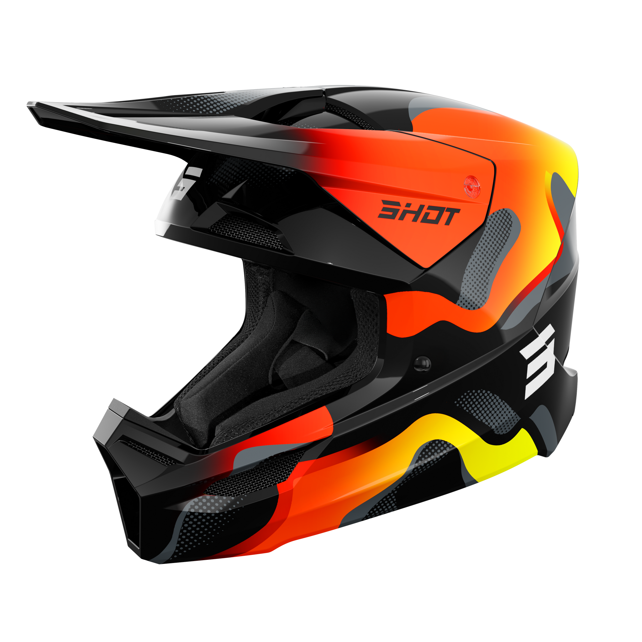 Casque SHOT Furious Zebra jaune fluo brillant 2027