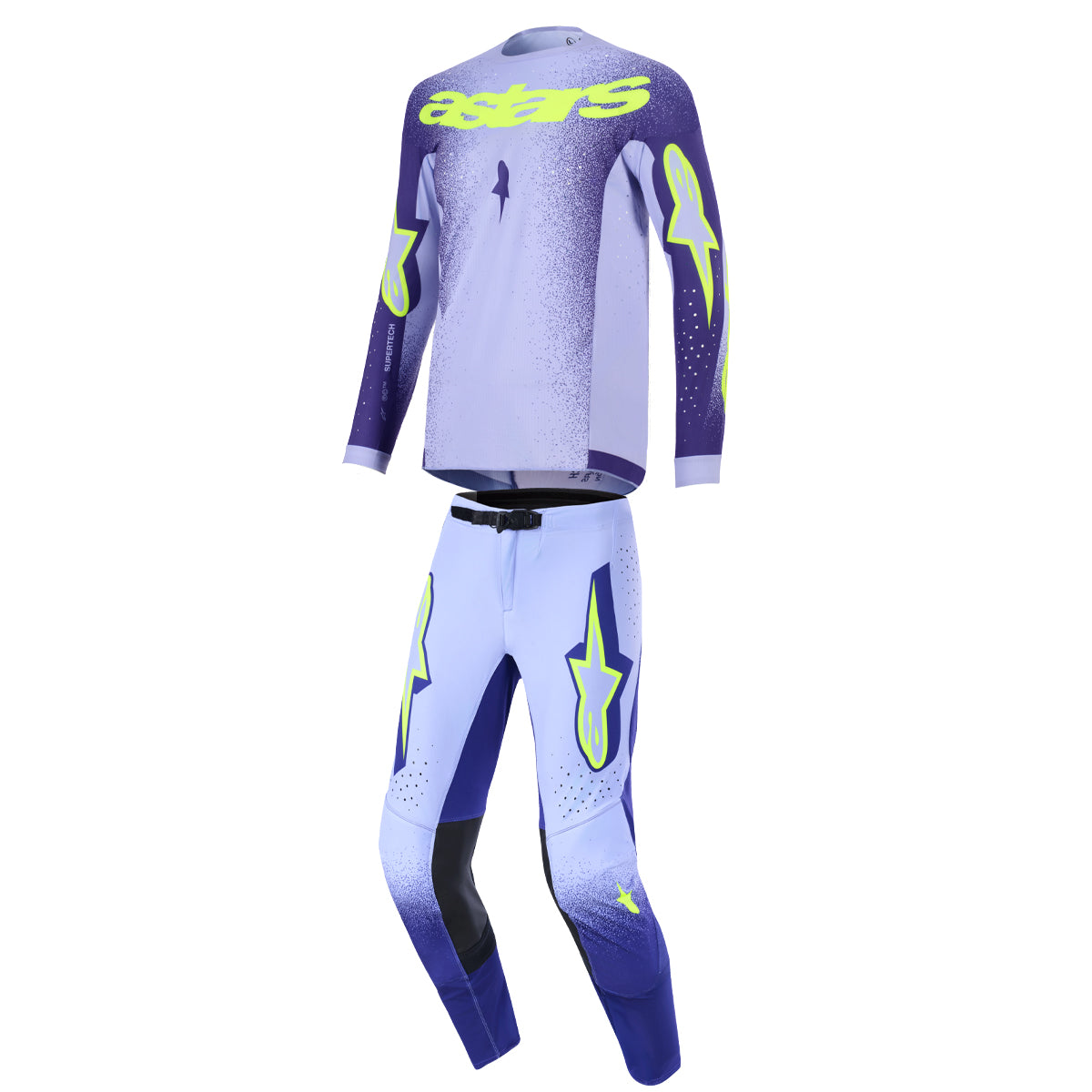 Tenue ALPINESTARS Supertech SCENZ violet/jaune