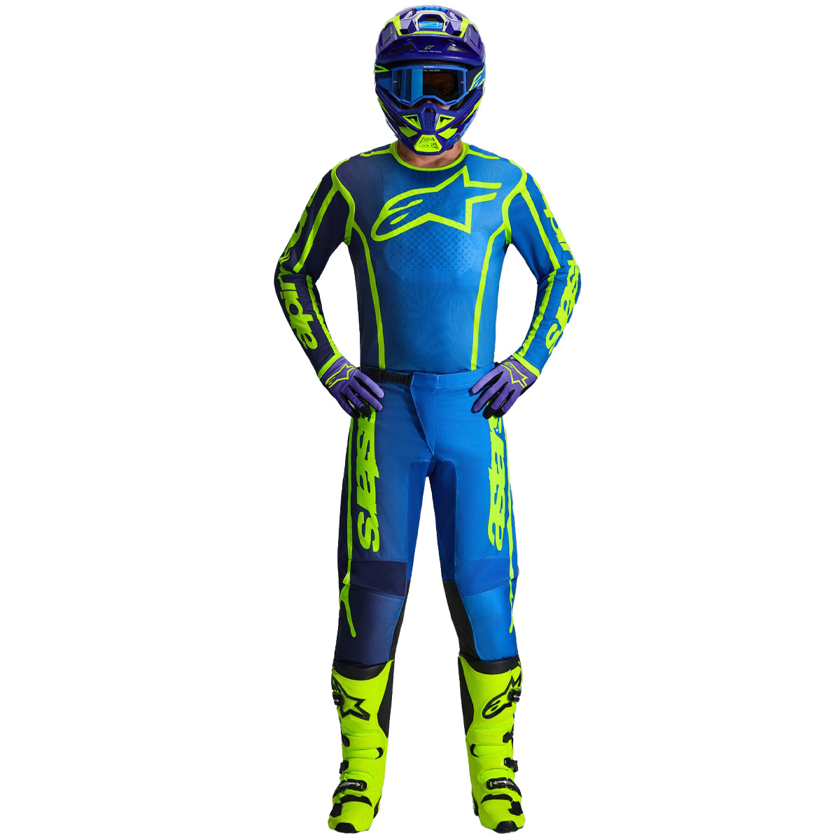 Tenue ALPINESTARS Fluid APEX bleu/jaune