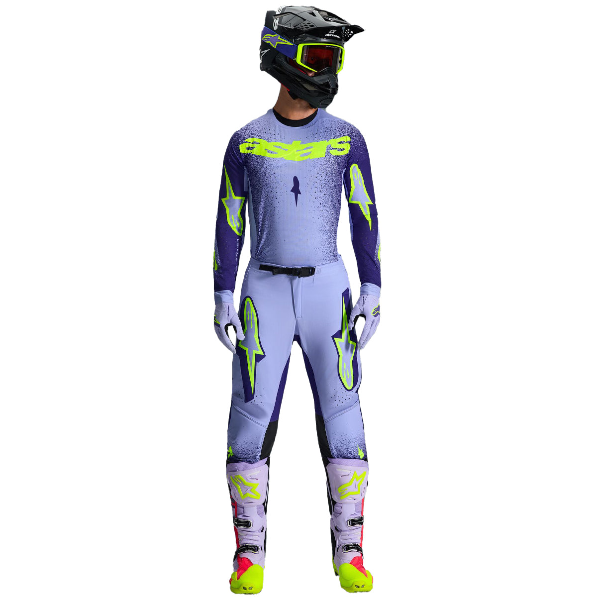 Tenue ALPINESTARS Supertech SCENZ violet/jaune