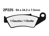 Plaquettes de frein avant NISSIN 2P-225ST-MX métal fritté