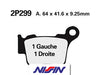 Plaquettes de frein arrière NISSIN 2P-299ST métal fritté
