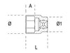 Douille 6 pans 3/4" BETA 55mm